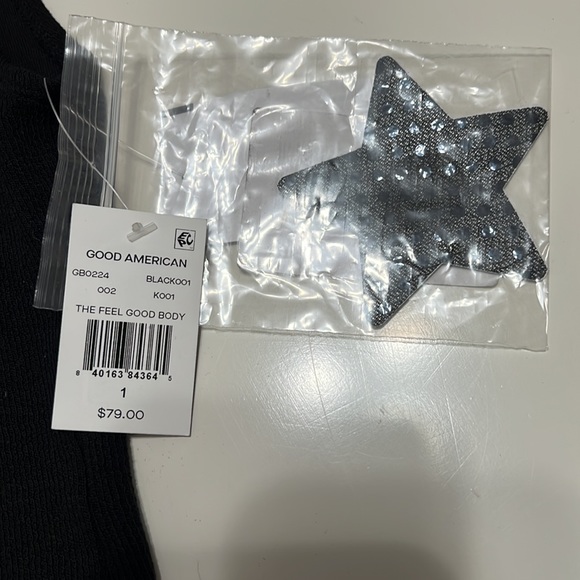 NWT Good American The Feel Good Bodysuit Black Size S - Picture 5 of 12